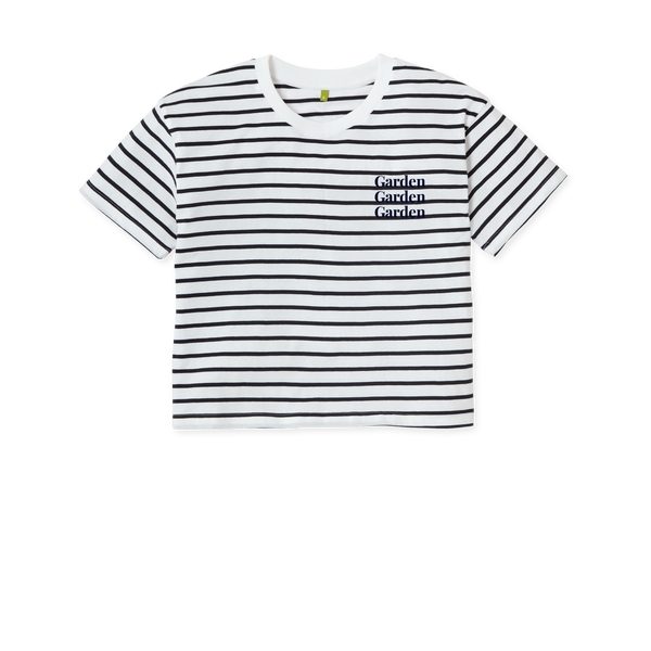 Navy Stripes Printed T-shirt Front
