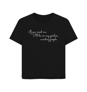 Black Printed T-shirt Front