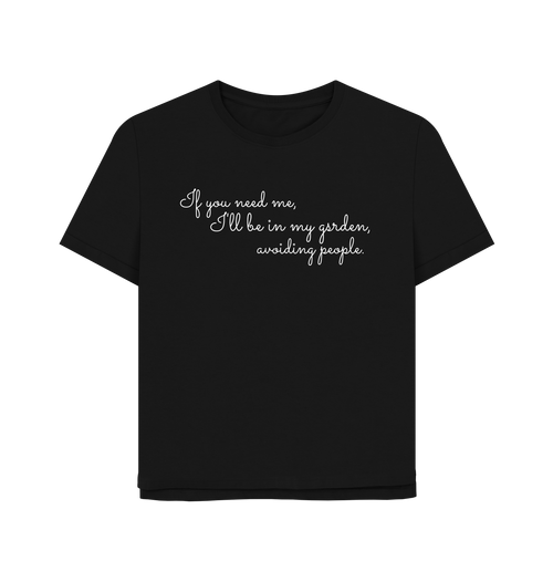Black Printed T-shirt Front