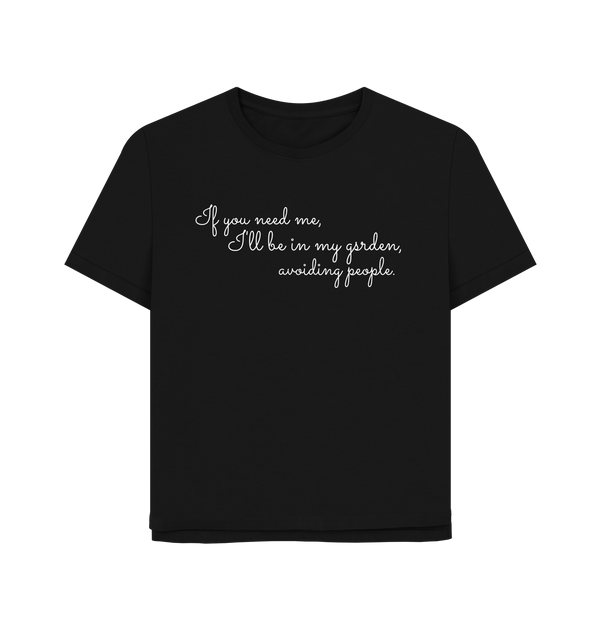 Black Printed T-shirt Front