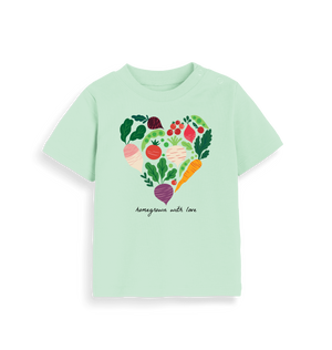 Mint Printed Kids T-Shirt Front