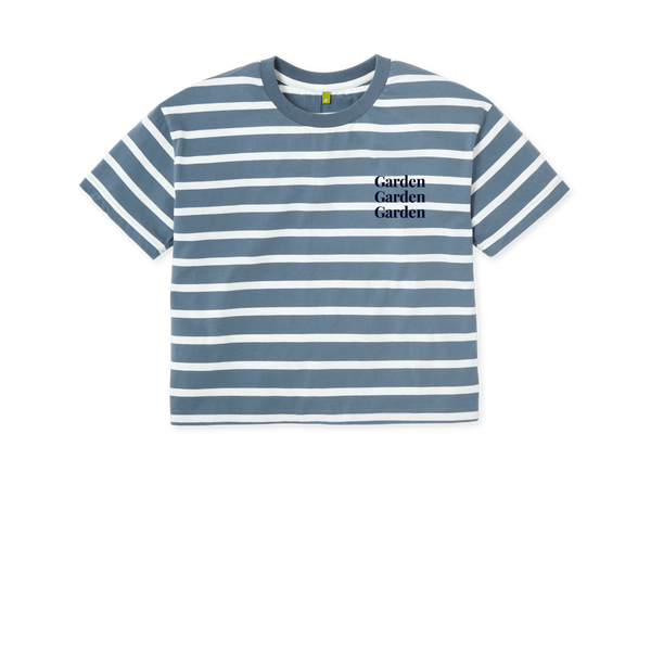 Blue Stripes Printed T-shirt Front