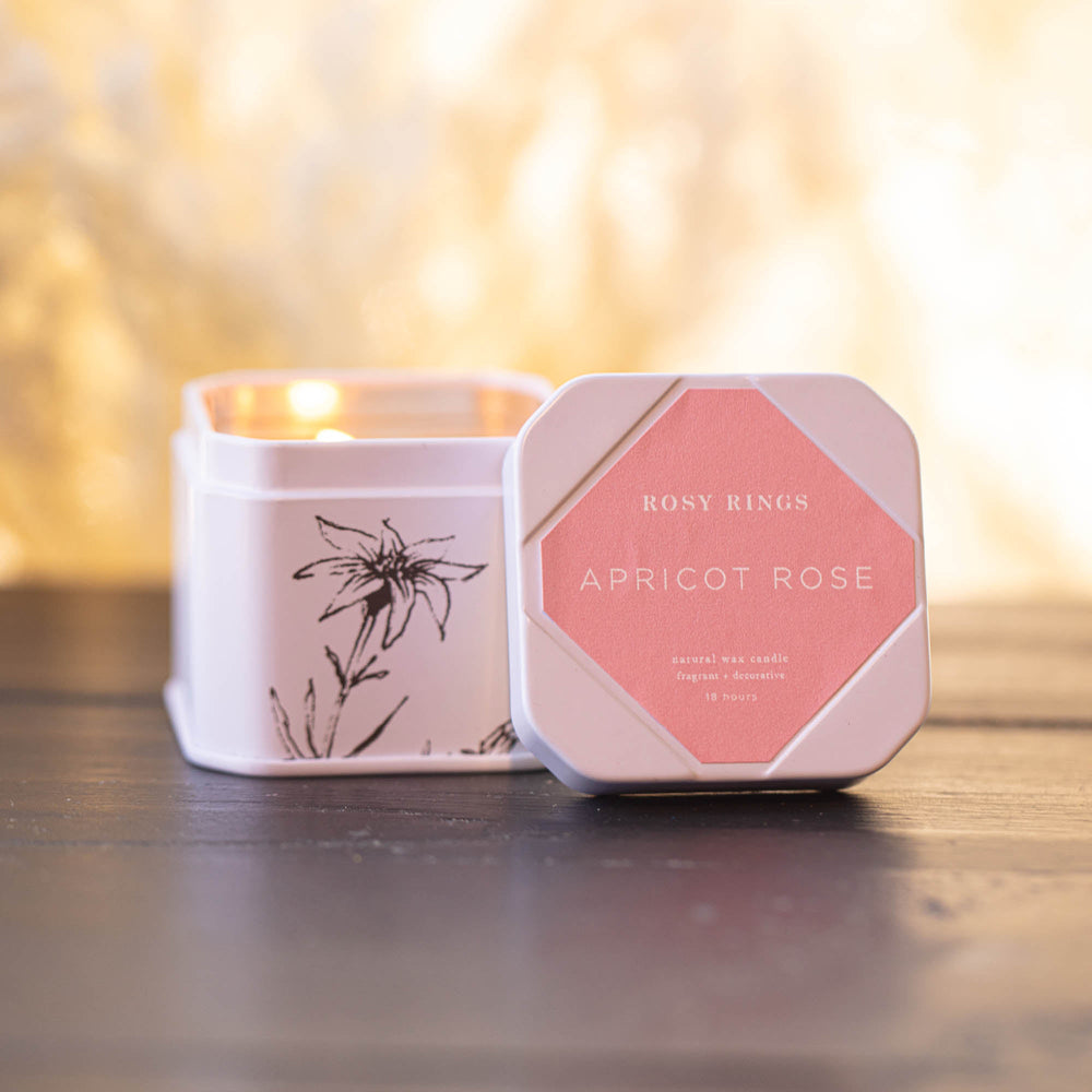 Apricot Rose Travel Tin