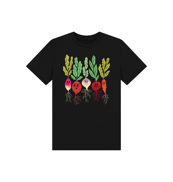 Black Printed Kids T-Shirt Front