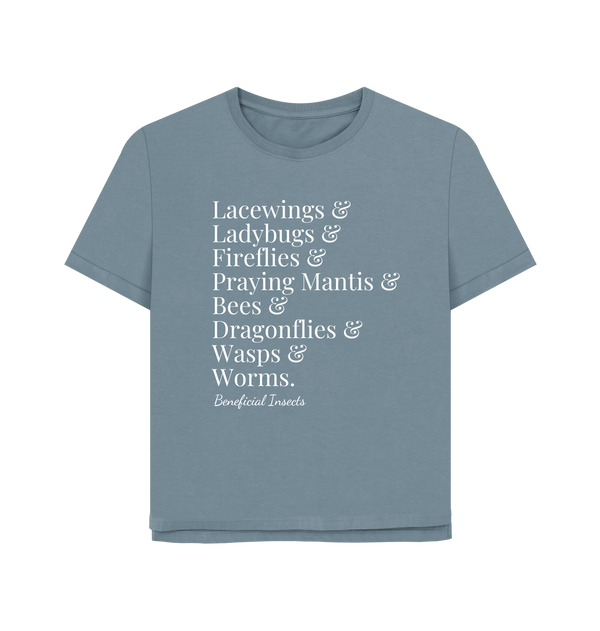 Stone Blue Printed T-shirt Front