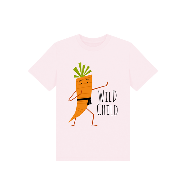 Pink Printed Kids T-Shirt Front