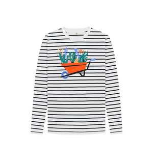 Navy Stripes Printed Kids T-Shirt Front
