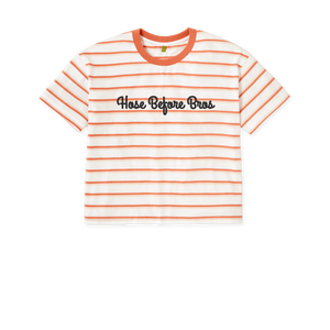 Coral Stripes Printed T-shirt Front