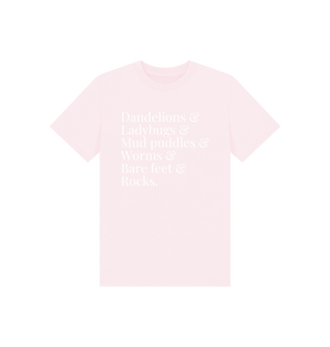 Pink Printed Kids T-Shirt Front