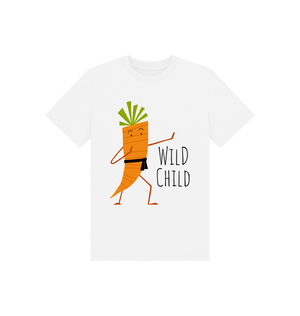 White Printed Kids T-Shirt Front