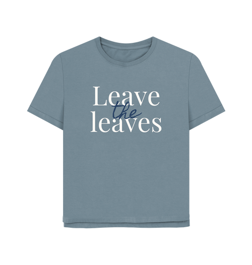 Stone Blue Printed T-shirt Front