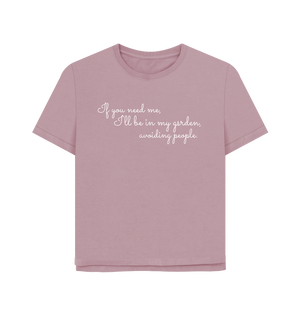 Mauve Printed T-shirt Front