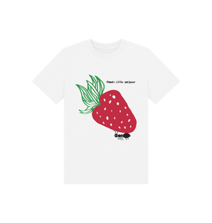 White Printed Kids T-Shirt Front