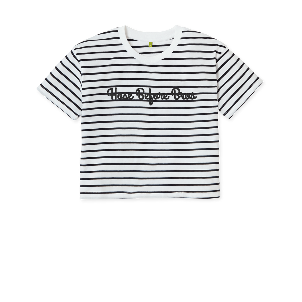 Navy Stripes Printed T-shirt Front