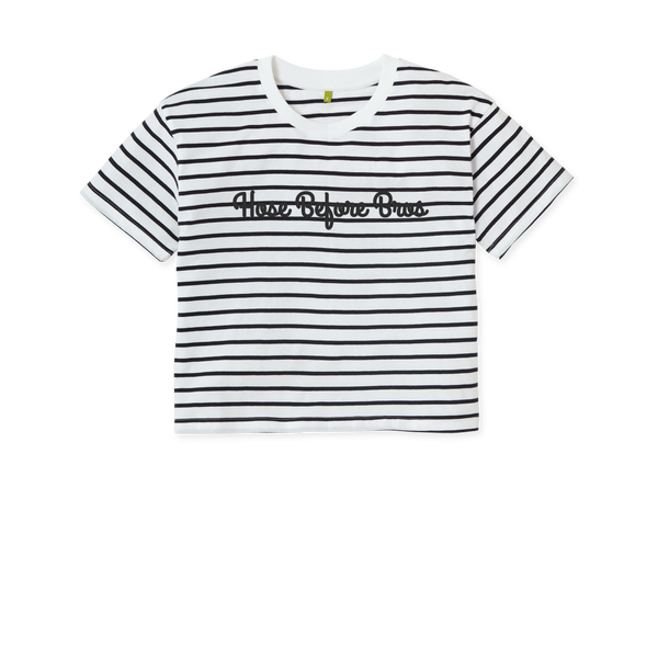 Navy Stripes Printed T-shirt Front