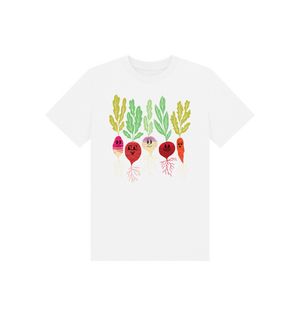 White Printed Kids T-Shirt Front