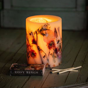 Apricot Rose Medium Round Botanical Candle