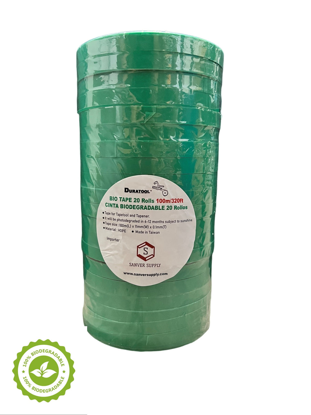 BIODEGRADABLE Tie tape Large Roll 1/2”x 328' 4ml for Tapener HT-R2