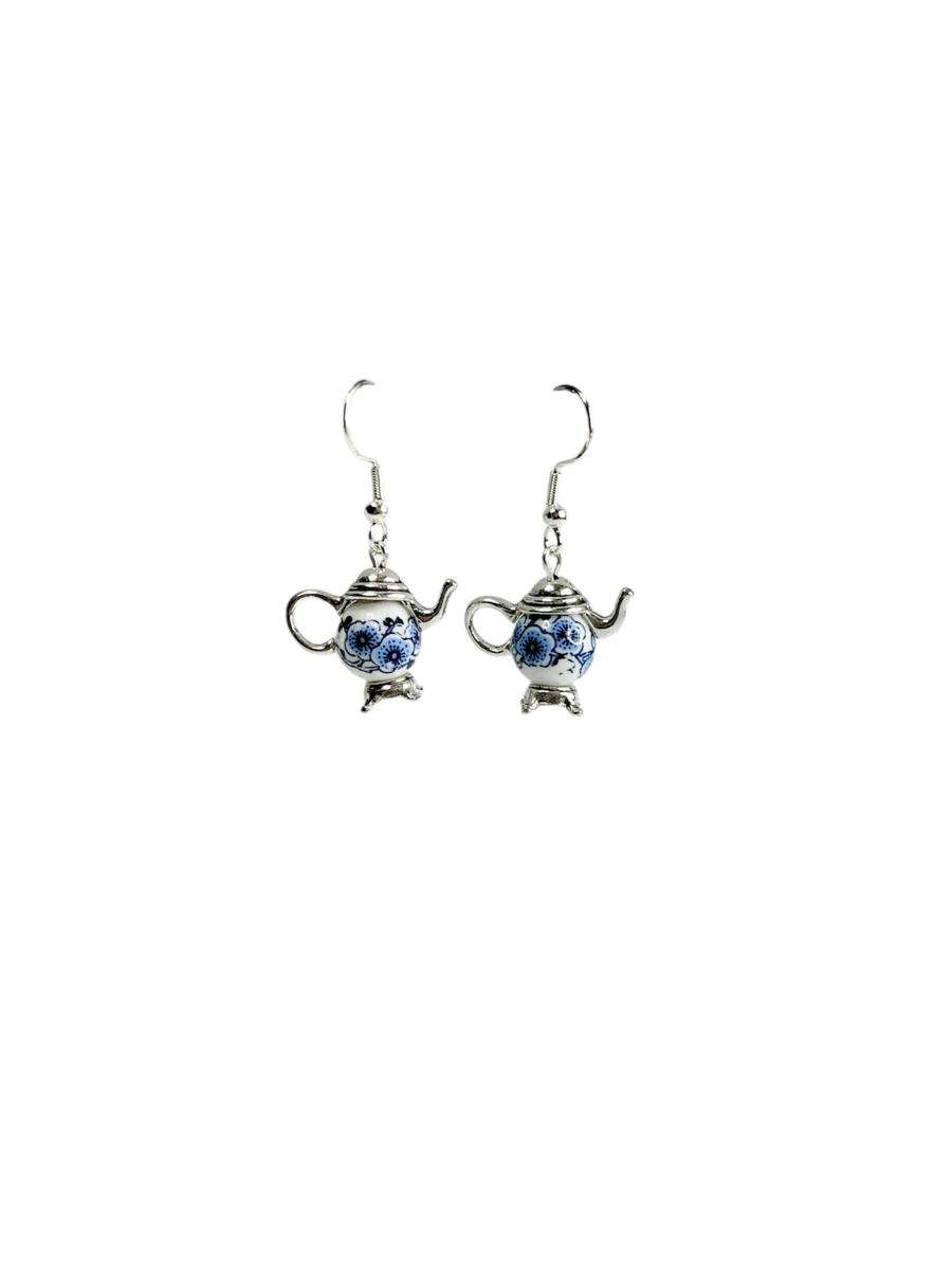 Garden Tea Party Teapot Earrings