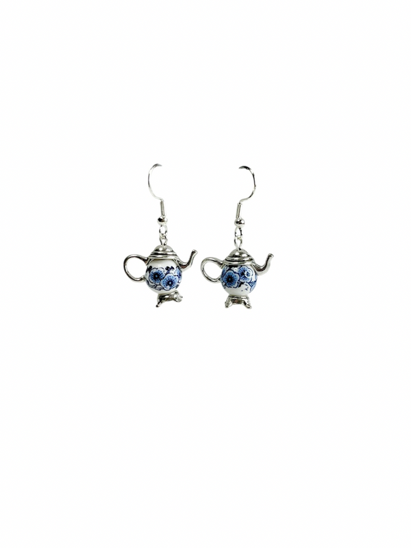 Garden Tea Party Teapot Earrings