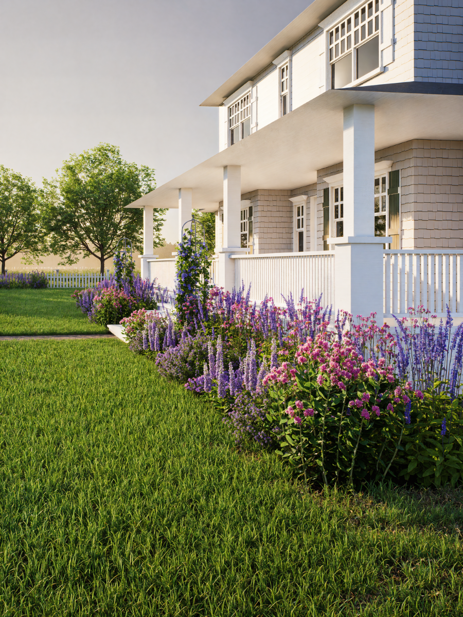 border plants for front of house Three-in-One Border Garden Plan