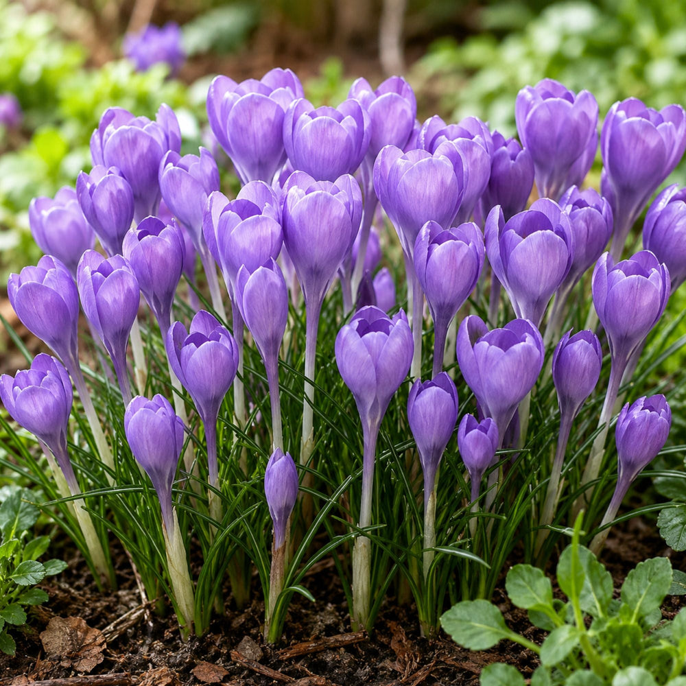 Crocus Hummingbird Bulbs – Lavender-Blue Early Spring Crocus Flowers