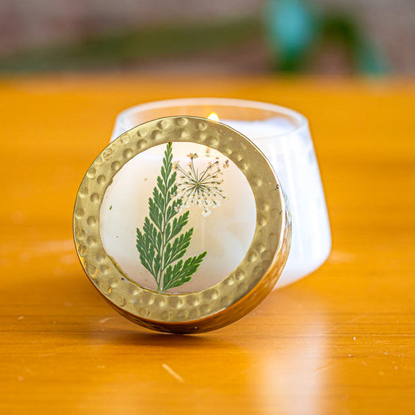 Forest Small Pressed Floral Candle