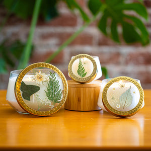 Forest Small Pressed Floral Candle