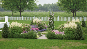 Formal garden plan for shade