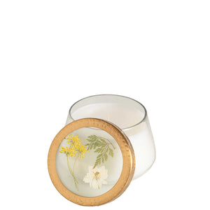 Honey Tobacco Medium Pressed Floral Candle