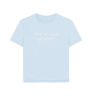 Sky Blue Printed T-shirt Front