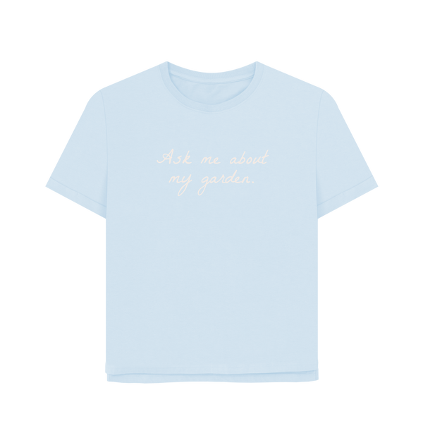 Sky Blue Printed T-shirt Front