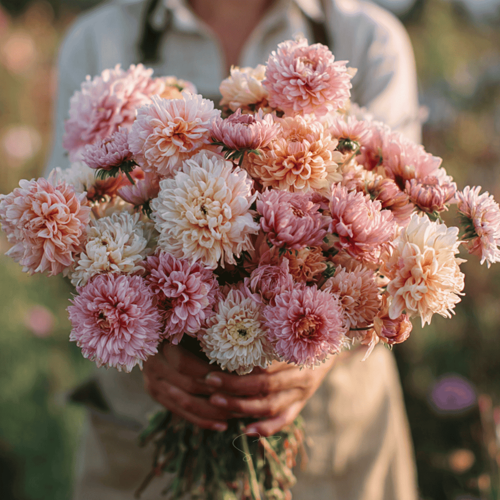 Duchess Apricot Peony Aster Seeds