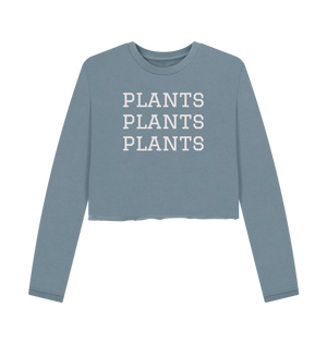 Stone Blue Printed Boxy Jumpers Front