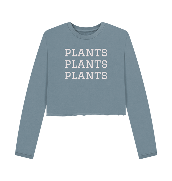 Stone Blue Printed Boxy Jumpers Front