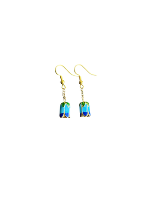 Tuileries Tulips Enamel Drop Earrings