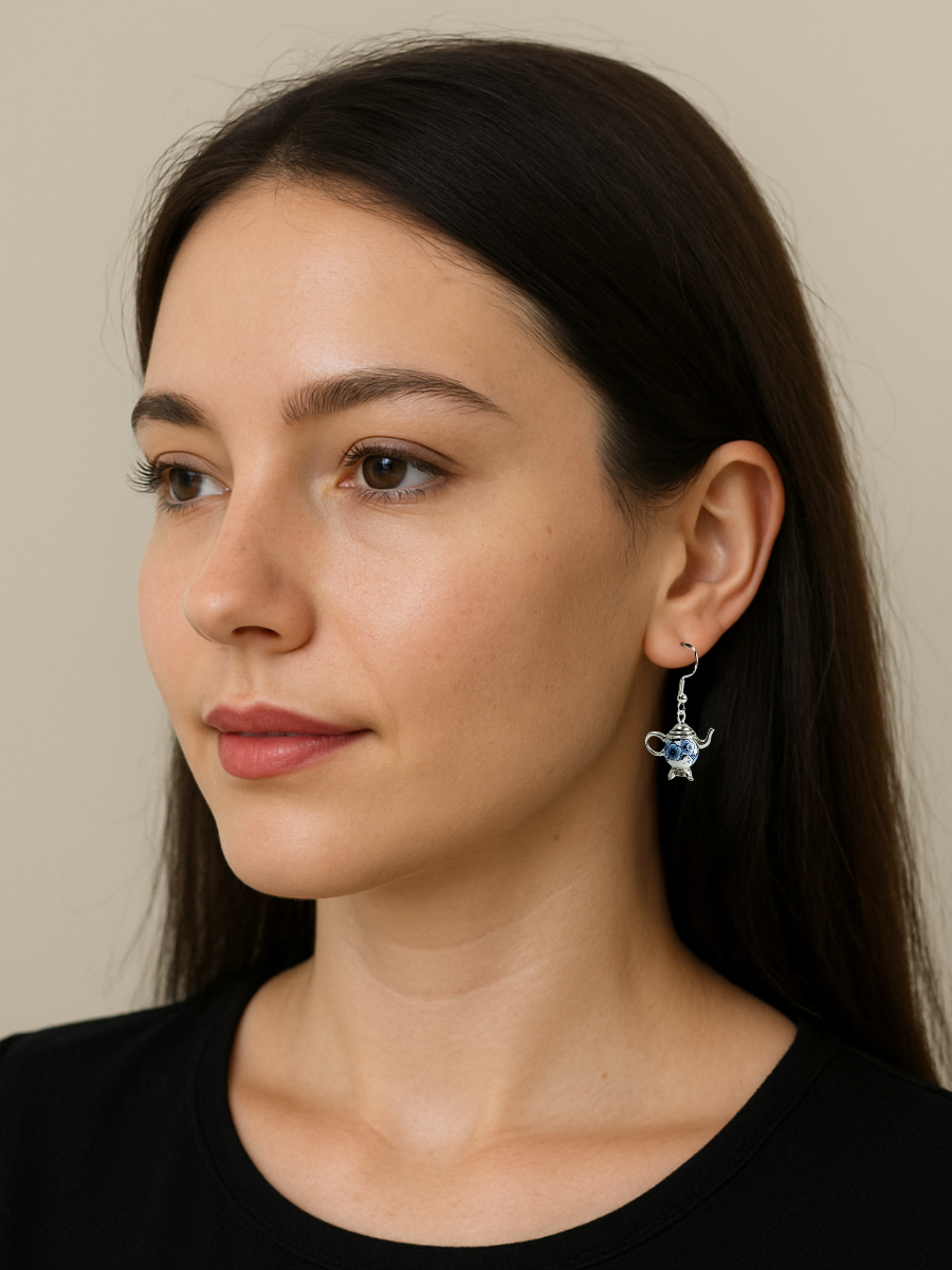 Garden Tea Party Teapot Earrings