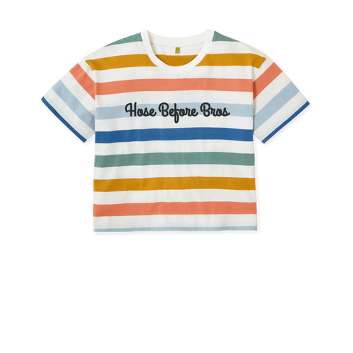 Multicolour Stripes Printed T-shirt Front