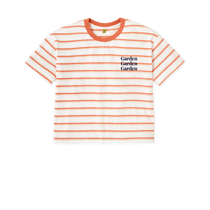 Coral Stripes Printed T-shirt Front