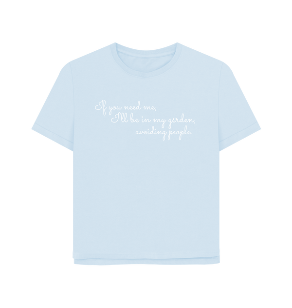 Sky Blue Printed T-shirt Front