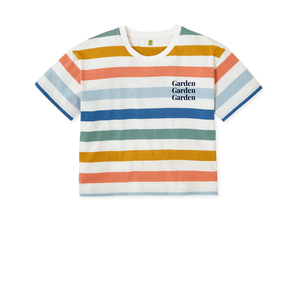 Multicolour Stripes Printed T-shirt Front