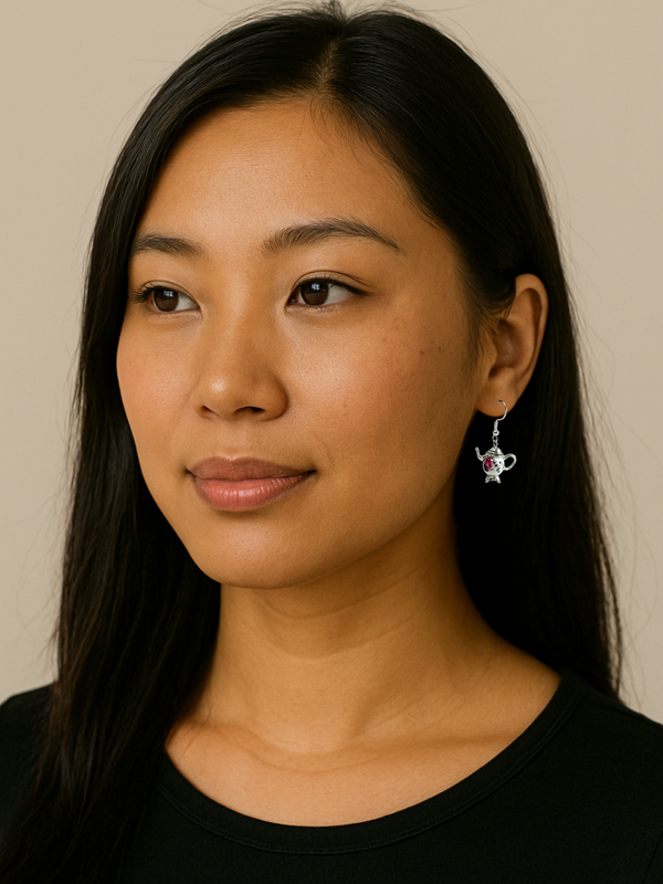 Garden Tea Party Teapot Earrings